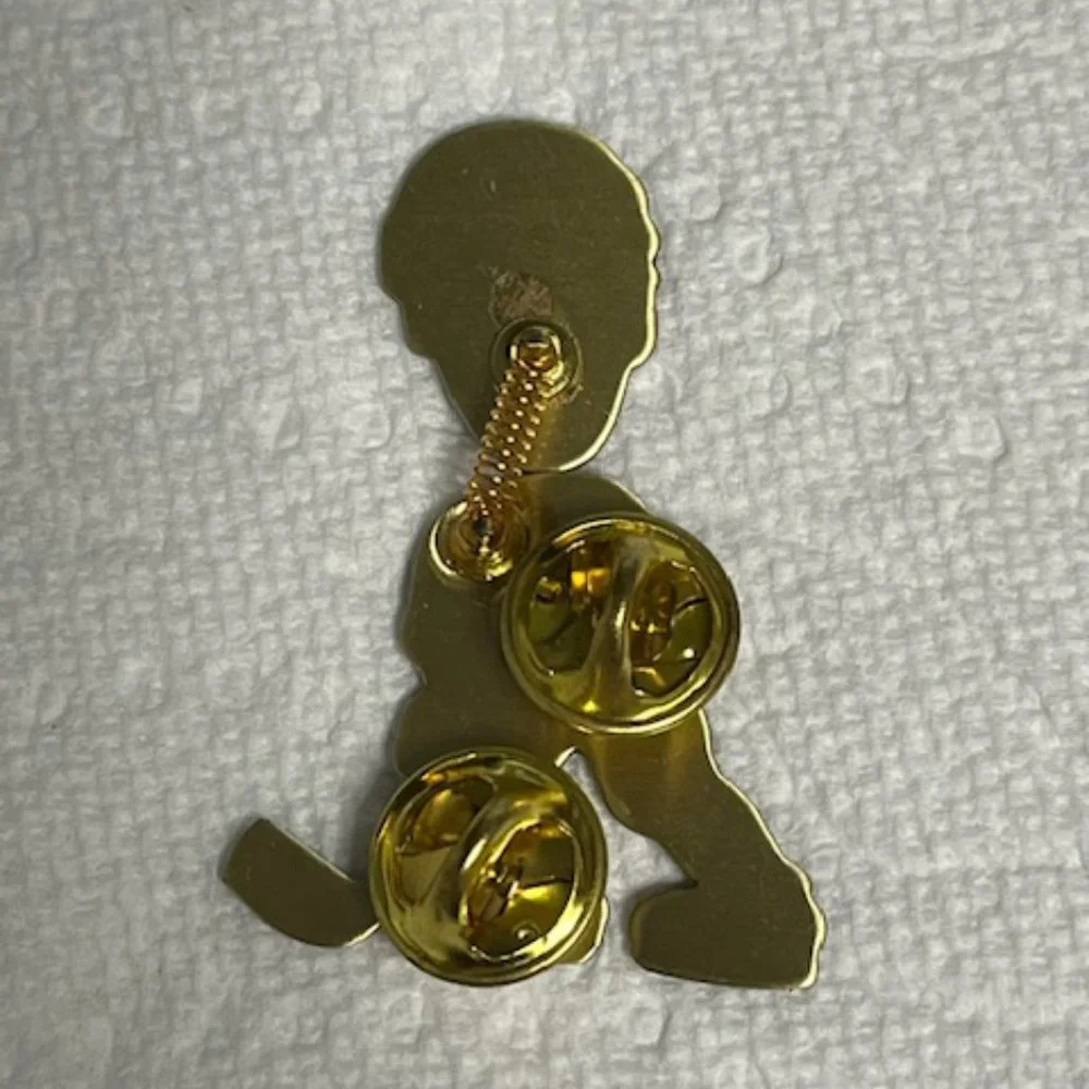 NEW Dallas Junior Hockey Lapel Hat Tack Trading Pin w/Moveable Head 1.5